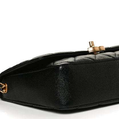 Chanel Shiny Caviar Quilted Large Chain Melody Flap Black 9 of 11