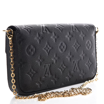 Louis Vuitton Empreinte Pochette Felicie Chain Wallet Black 4 of 13