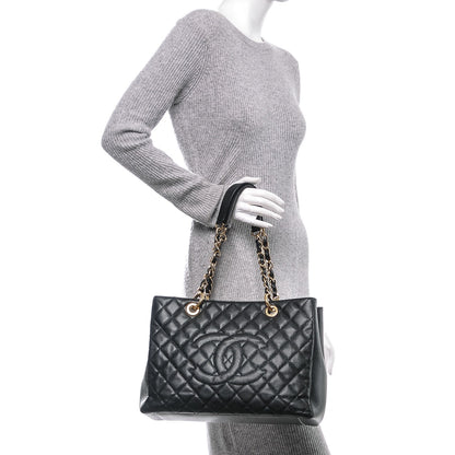 Chanel Caviar Quilted Grand Shopping Tote GST Black 2 of 7