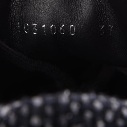 Chanel Suede Calfskin Tweed Low Top Sneakers 37 Dark Grey 8 of 9