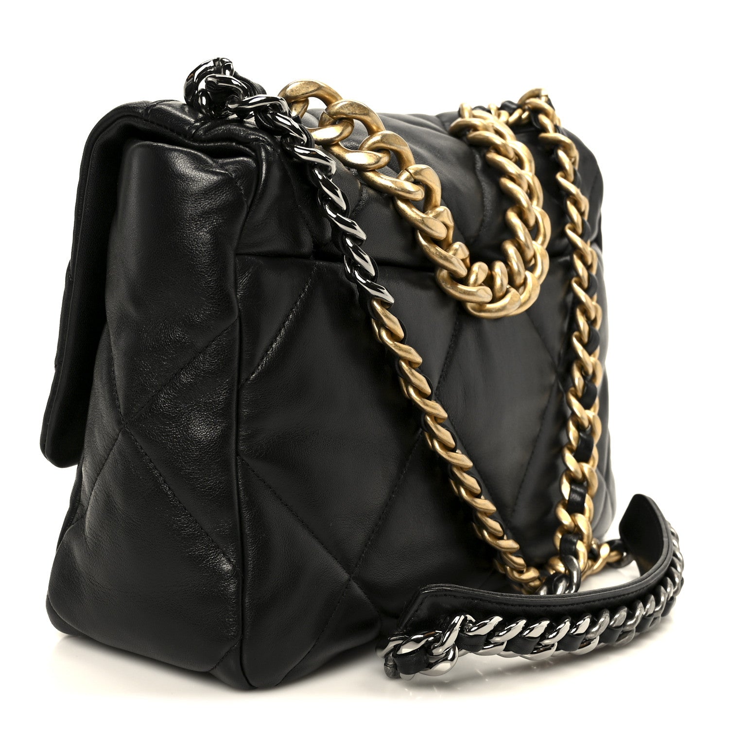 Chanel Lambskin Quilted Large Chanel 19 Flap Black 3 of 11