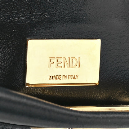 Fendi Nappa Stacked Bar Mini Peekaboo Iconic Satchel Black 6 of 12