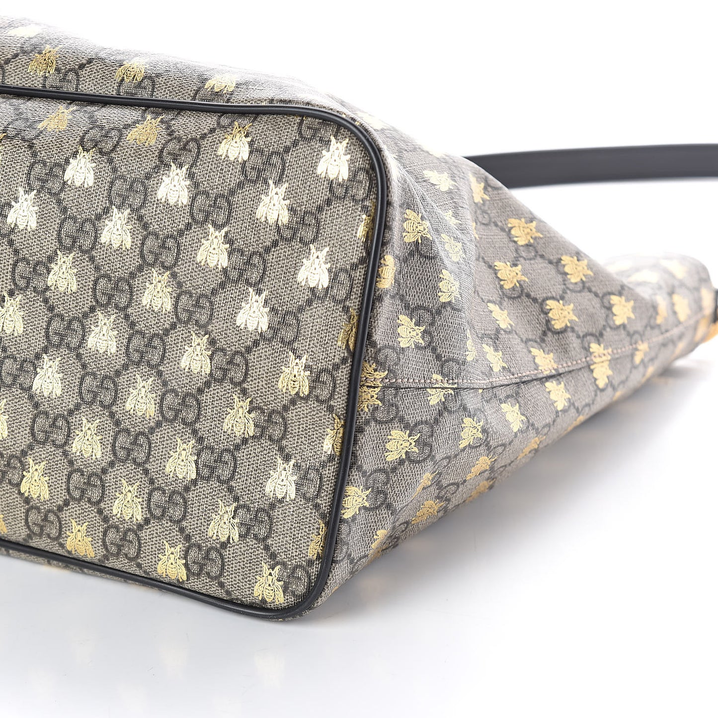 Soft GG Supreme Monogram Bees Medium Crossbody Tote Beige Oro Black