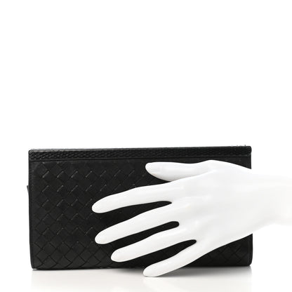 Bottega Veneta Nappa Ayers Intrecciato Zip Around Wallet Black 2 of 7