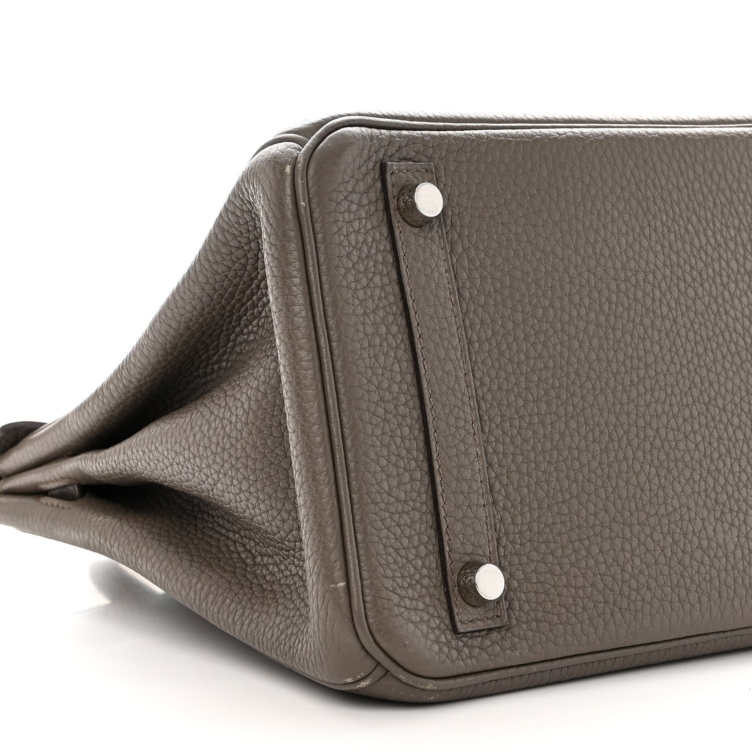 Hermes Taurillon Clemence Birkin 30 Etain 9 of 14