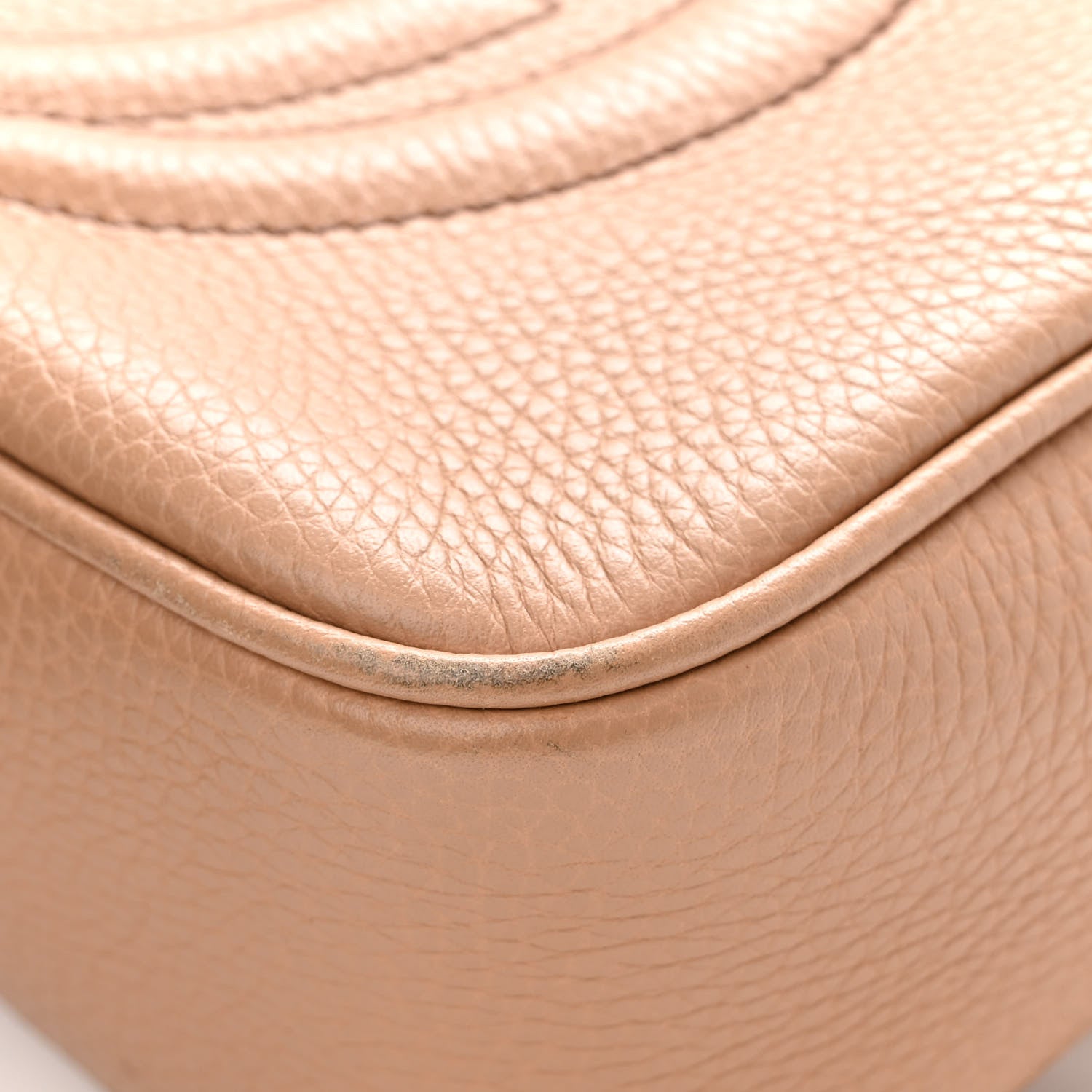 Gucci Pebbled Calfskin Small Soho Disco Bag Camelia 11 of 12