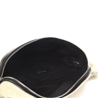Saint Laurent Shearling Belt Bag Beige 5 of 10