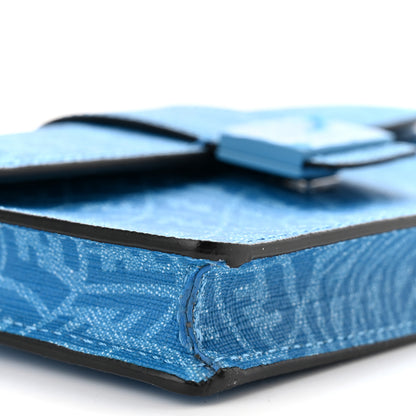 Fendi X SARAH COLEMAN Glazed Fabric Enamel Small FF Vertigo Baguette Belt Pouch Cyber Blue 9 of 10