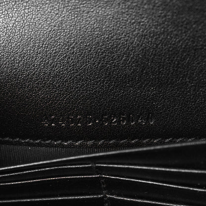 Gucci Calfskin Matelasse GG Marmont Chain Wallet Black 6 of 9