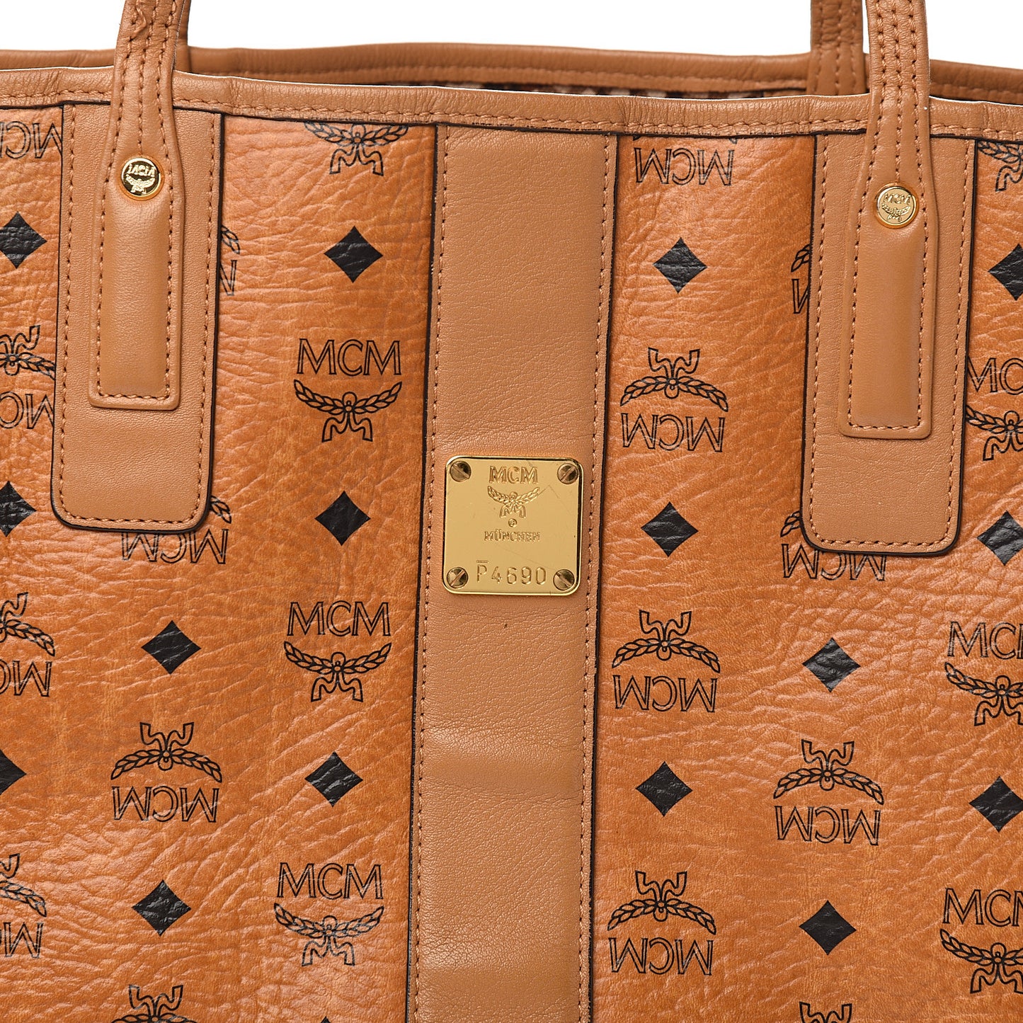 Visetos Medium Liz Reversible Shopper Tote Cognac