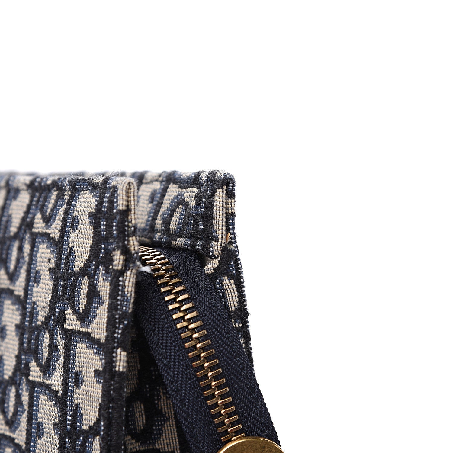 Christian Dior Oblique Zipped Pouch Clutch Blue 8 of 8