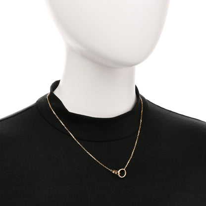 Cartier 18K Yellow Gold Diamond Interlocking LOVE Necklace 2 of 5