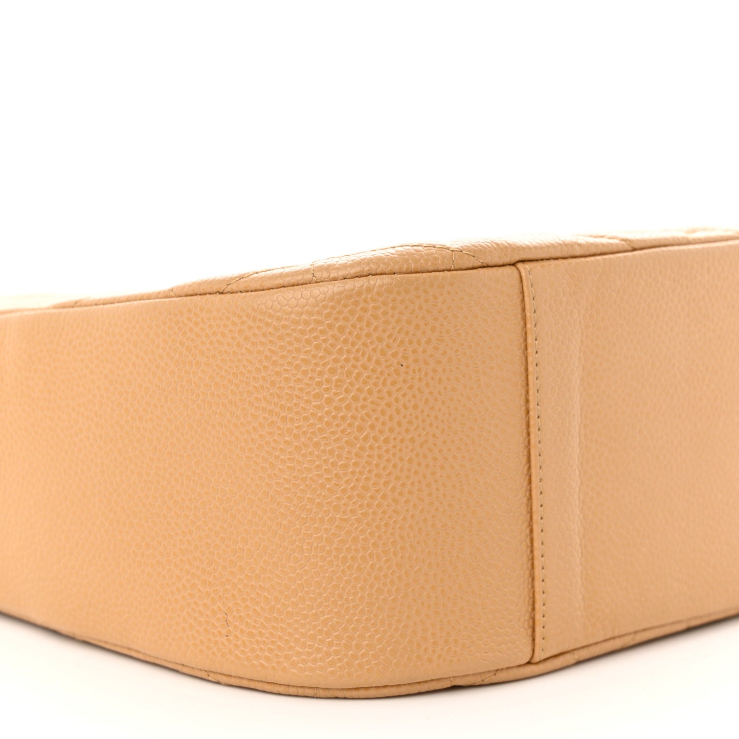 Caviar Quilted Timeless CC Shoulder Bag Beige