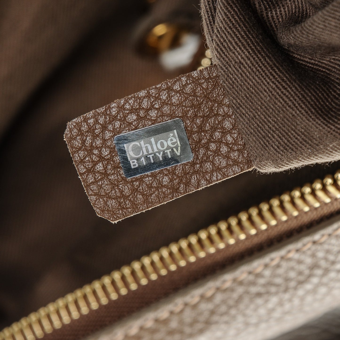Calfskin Large Marcie Satchel Brown Seed
