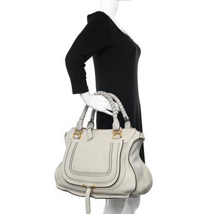Chloe Calfskin Large Marcie Satchel Dove 2 of 15