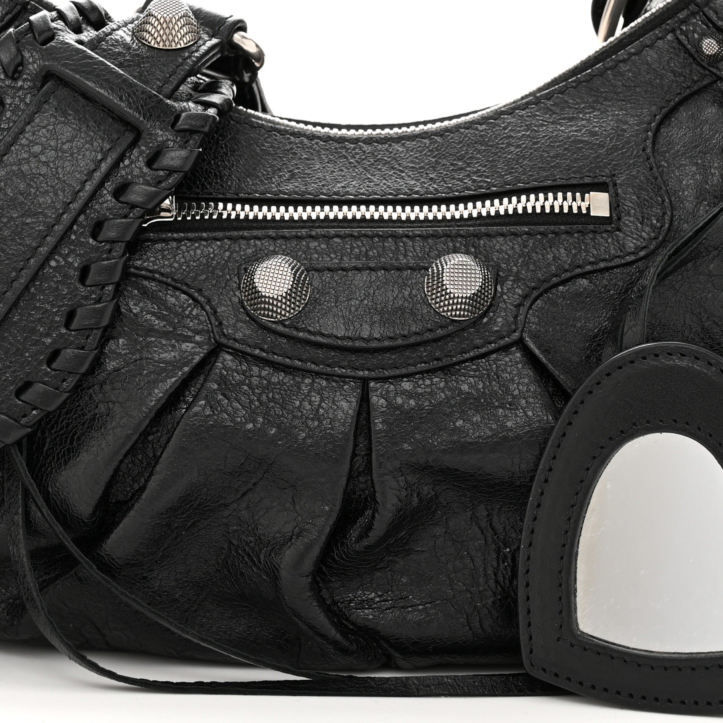 Agneau Arena Small Le Cagole Shoulder Bag Black
