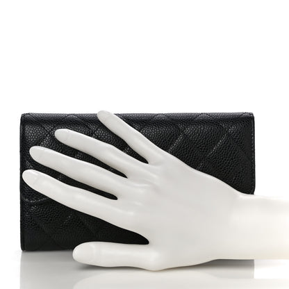 Chanel Caviar Quilted Large Flap Wallet Black 2 of 13