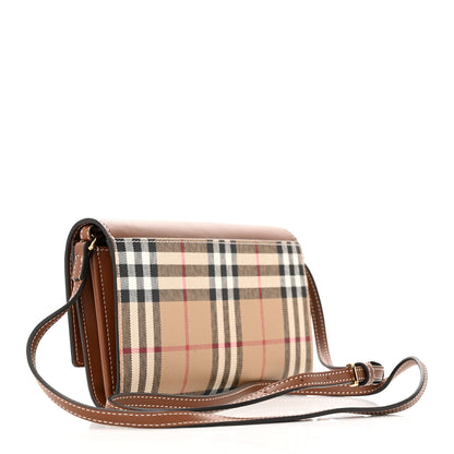 Burberry Calfskin Vintage Check Wallet With Detachable Strap Archive Beige Tan 3 of 14