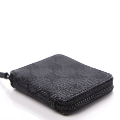 Gucci Monogram Zip Around Coin Purse Black 5 of 9