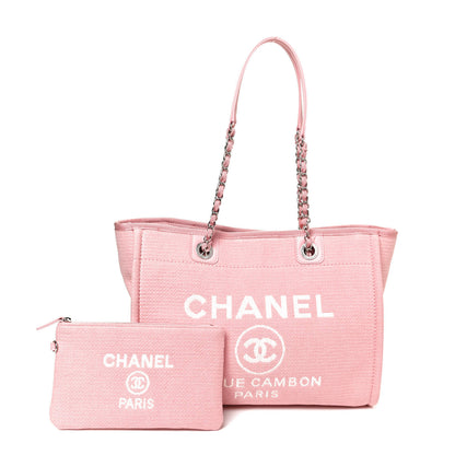 Chanel Mixed Fibers Small Deauville Tote Pink 1 of 10