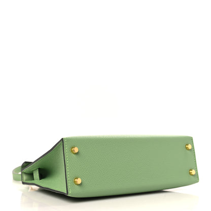 Hermes Epsom Mini Kelly Sellier 20 Vert Criquet 4 of 9