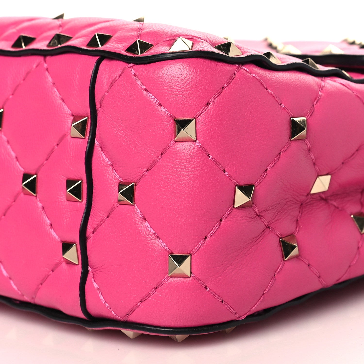 Valentino Garavani Nappa Medium Rockstud Spike Shoulder Bag Pink Orchid 9 of 9