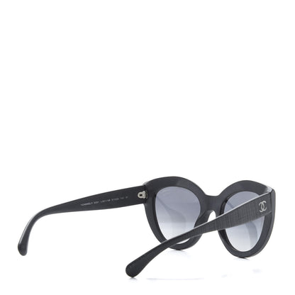 Chanel Acetate Polarized Butterfly Signature Sunglasses 5331 Black 4 of 8