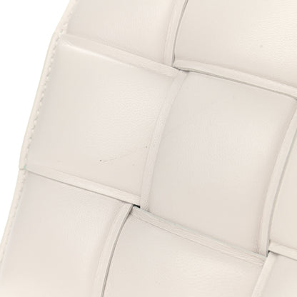 Bottega Veneta Lambskin Maxi Intreccio Padded Chain Cassette Crossbody Bag White 11 of 12