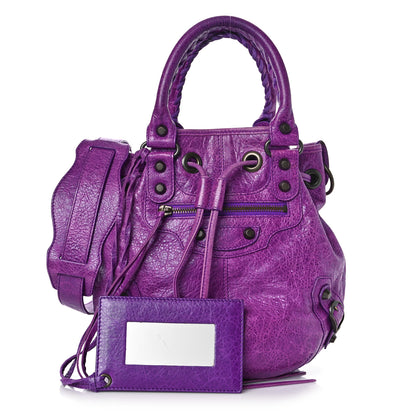 Balenciaga Agneau Classic Hardware Mini Pompon Ultraviolet 1 of 14