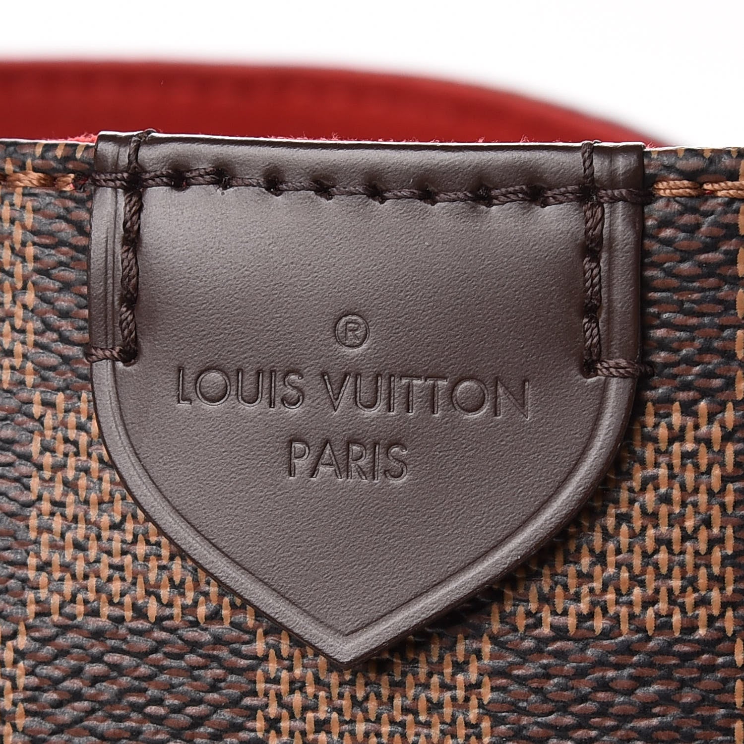 Louis Vuitton Damier Ebene Caissa Hobo Cherry 9 of 9