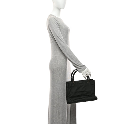 Gucci Nylon Bamboo Handle Bag Black 2 of 12