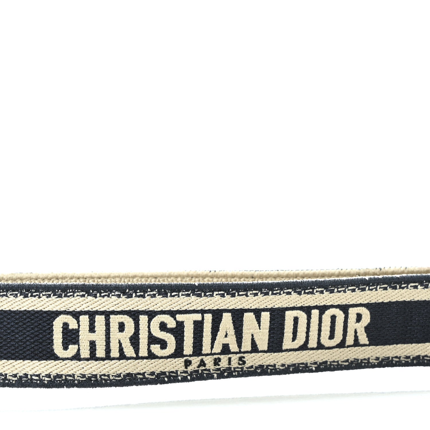 Christian Dior Canvas Embroidered Adjustable Shoulder Strap Black 4 of 5