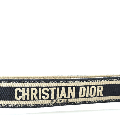 Christian Dior Canvas Embroidered Adjustable Shoulder Strap Black 4 of 5