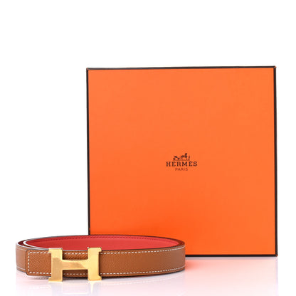 Hermes Swift Epsom 24mm Mini Constance H Belt 85 Sanguine Gold 5 of 5