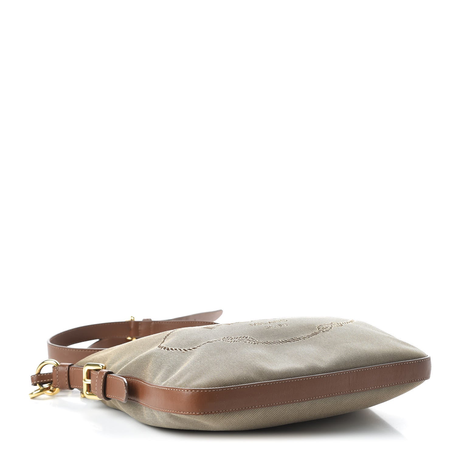 Prada Jacquard Logo Small Messenger Corda Brandy 4 of 9