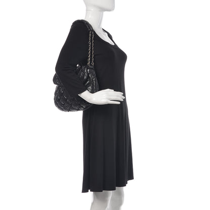 Chanel Lambskin Bubble Quilt Flap Bag Black 2 of 10