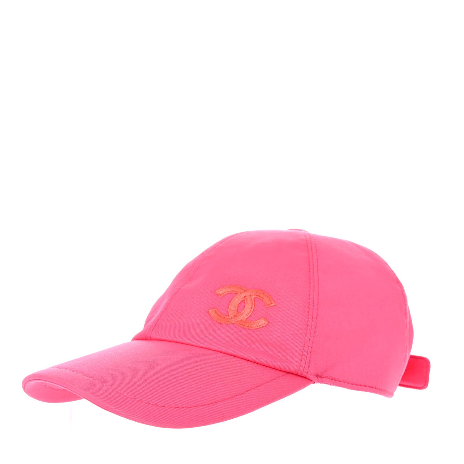 Chanel Cotton CC Cap Hat Fuchsia Orange 1 of 8