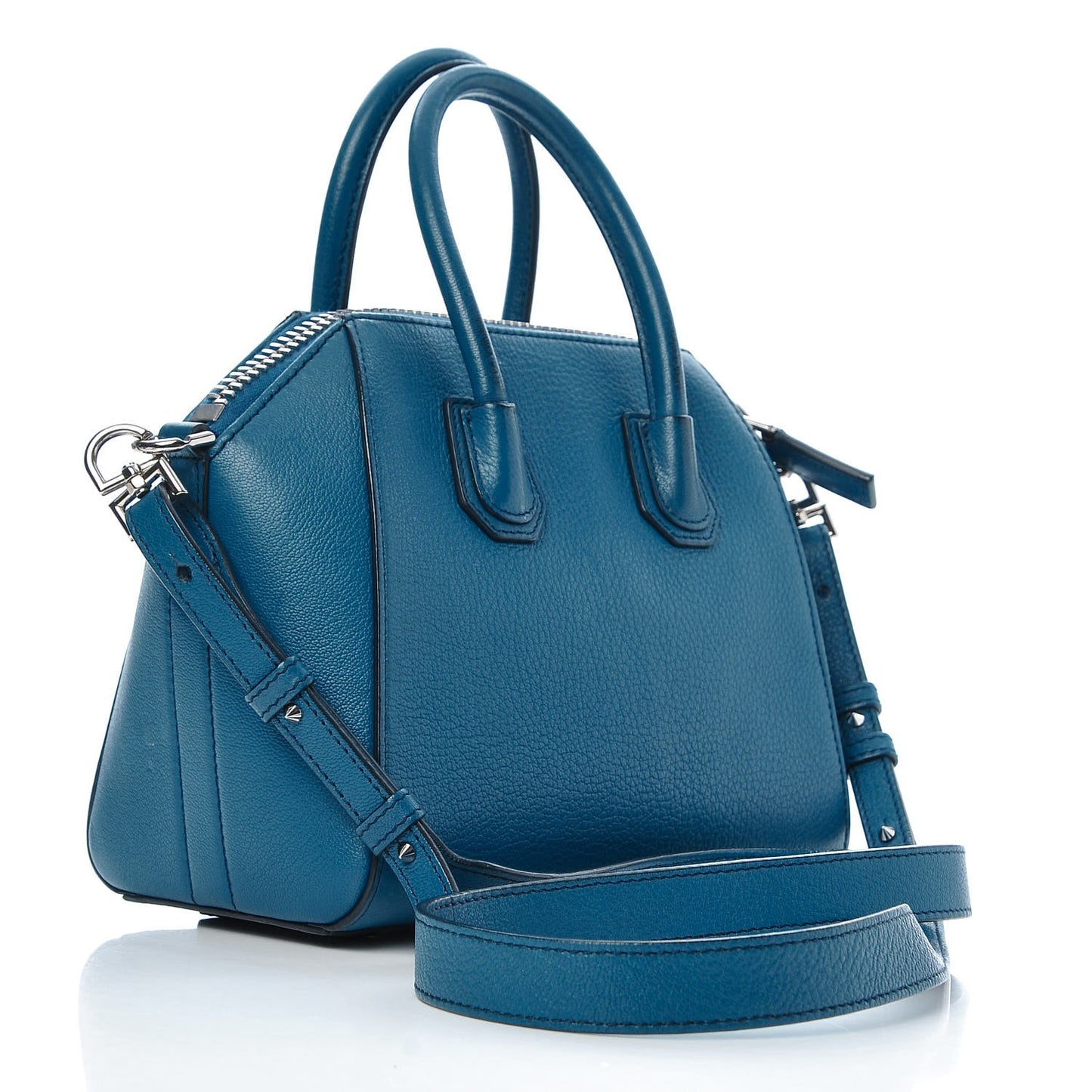 Sugar Goatskin Mini Antigona Electric Blue