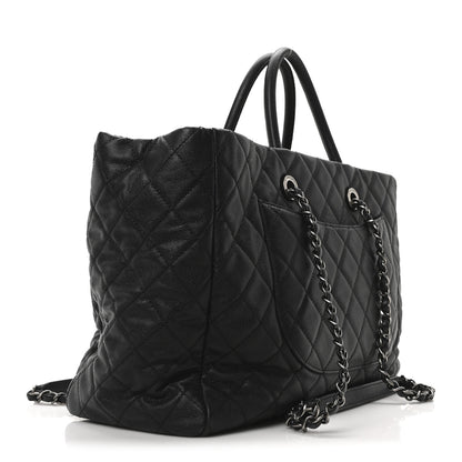 Chanel Caviar Quilted Large Coco Handle Shopping Tote Black 3 of 10