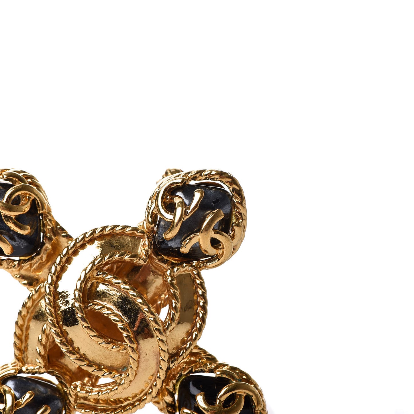 CC Brooch Black Gold