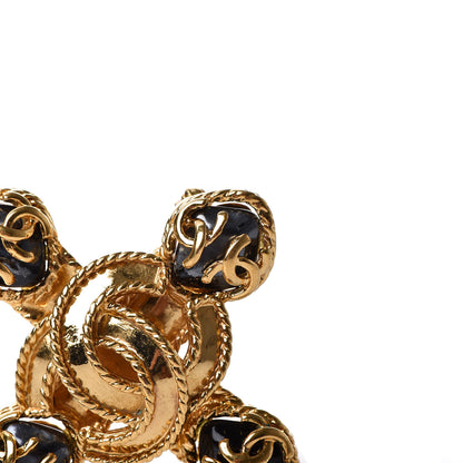 Chanel CC Brooch Black Gold 6 of 6