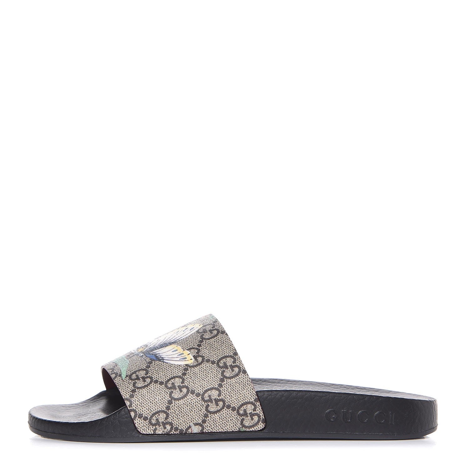 Gucci GG Supreme Monogram Tian Womens Slide Sandals 36 Beige Multicolor 1 of 10