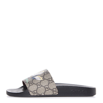 Gucci GG Supreme Monogram Tian Womens Slide Sandals 36 Beige Multicolor 1 of 10
