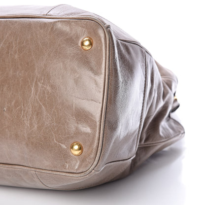 Prada Vitello Shine Top Handle Bag Argilla 6 of 11