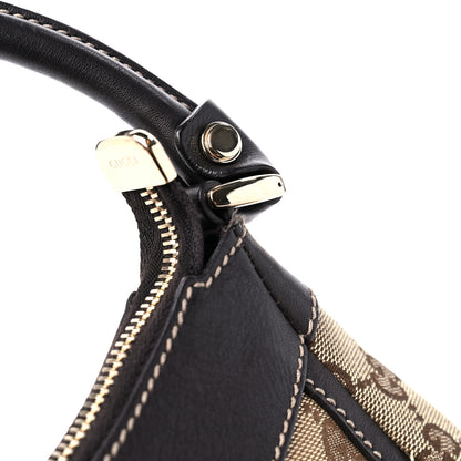 Gucci Monogram Medium D Gold Ring Hobo Dark Brown 14 of 14