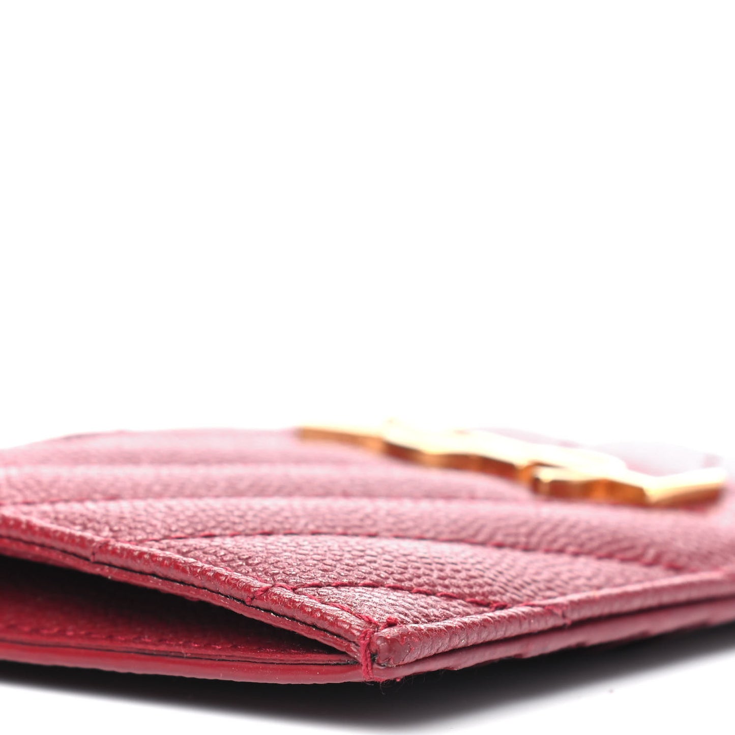 Grain De Poudre Matelasse Chevron Monogram Fragments Zippered Card Case Opyum Red