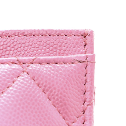 Chanel Caviar Quilted Card Holder Pink 8 of 9