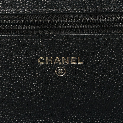 Chanel Caviar Quilted Boy Wallet On Chain WOC Black 6 of 11