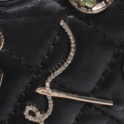 Chanel Aged Calfskin Lucky Charms 2.55 Reissue 225 Flap Black 9 of 9