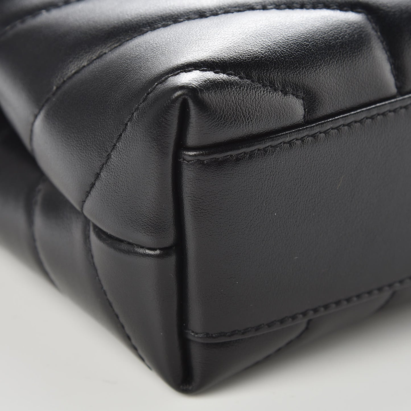 Calfskin Y Quilted Monogram Toy Loulou Crossbody Bag Black